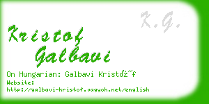 kristof galbavi business card